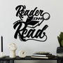Wallity Reader Gonna Read Escultura de pared de metal Negra